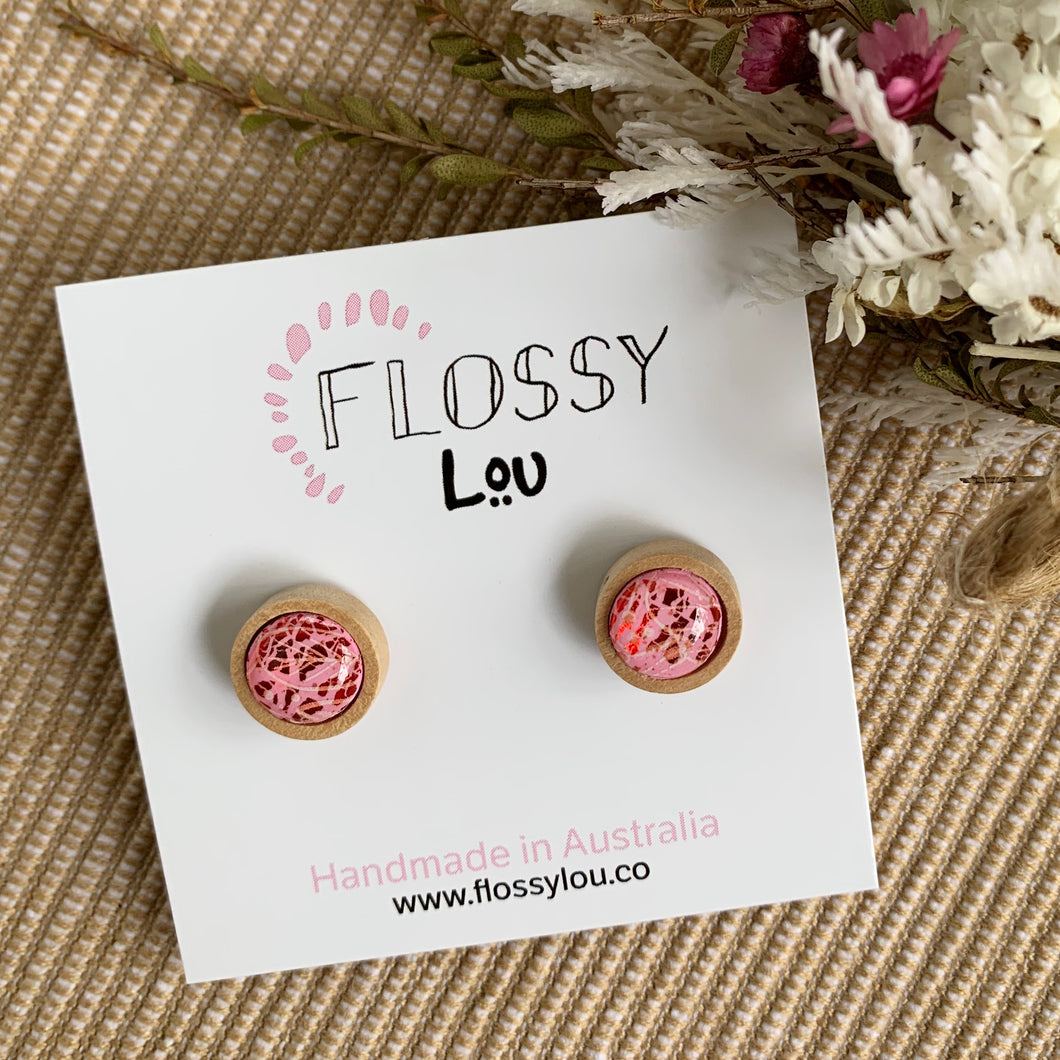 Small Flossy Wooden Studs