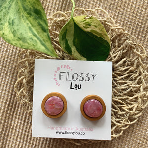 Large Flossy Wooden Studs